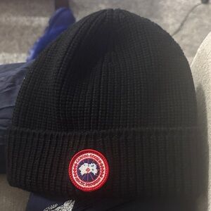 Canada Goose Black Ribbed Beanie